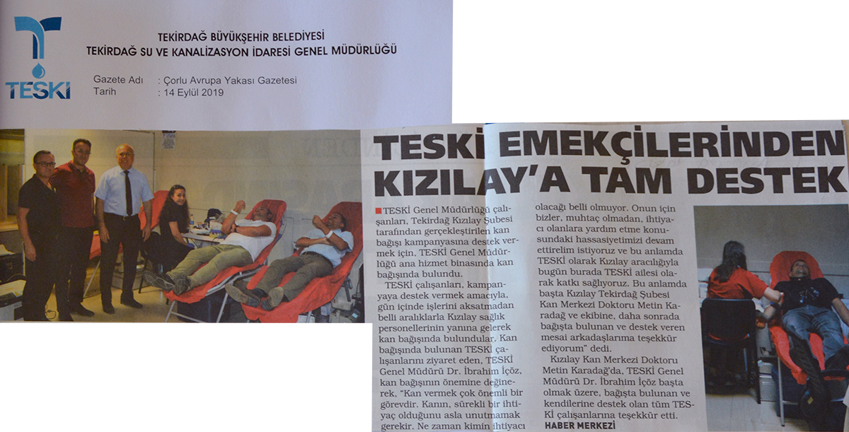 TESKİ Emekçilerinden Kızılay'a Tam Destek (Avrupa Yakası Gazetesi)